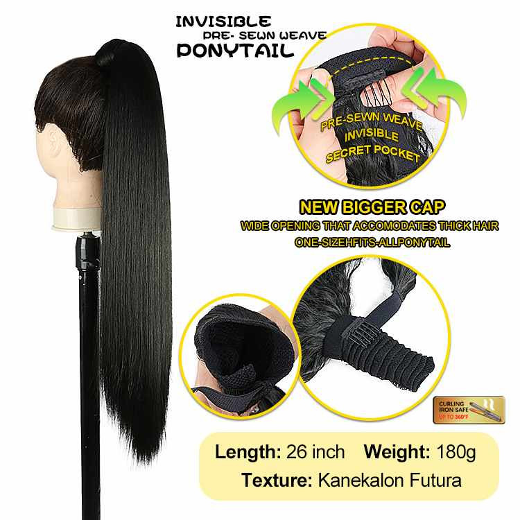 Extensions Synthetic Wrap Around Ponytail