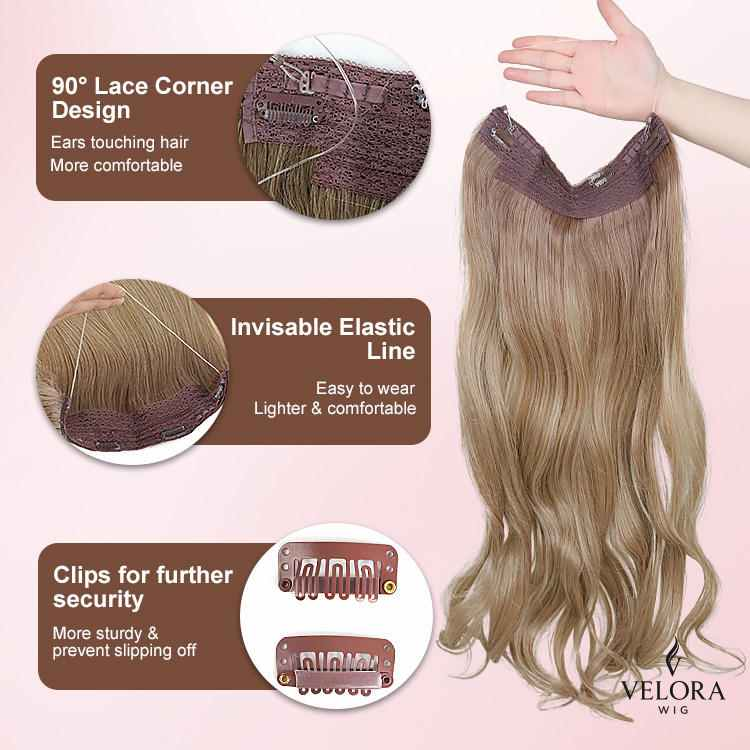 Invisible Fish Line Double Layer wig