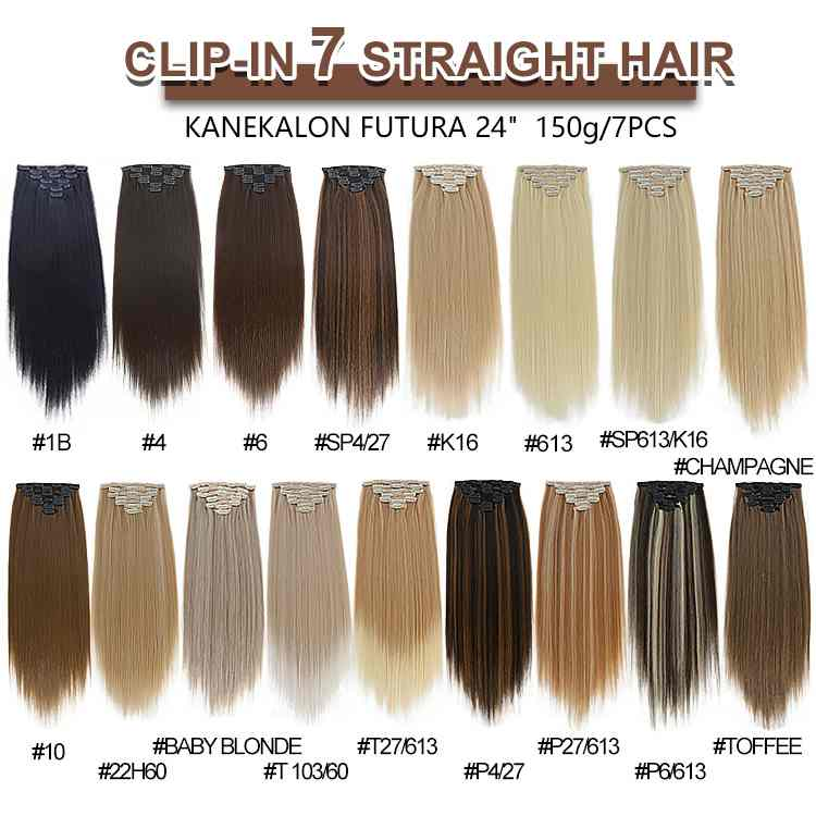 Kanekalon Futura Fiber Long Straight Heat Resistant Double Drawn