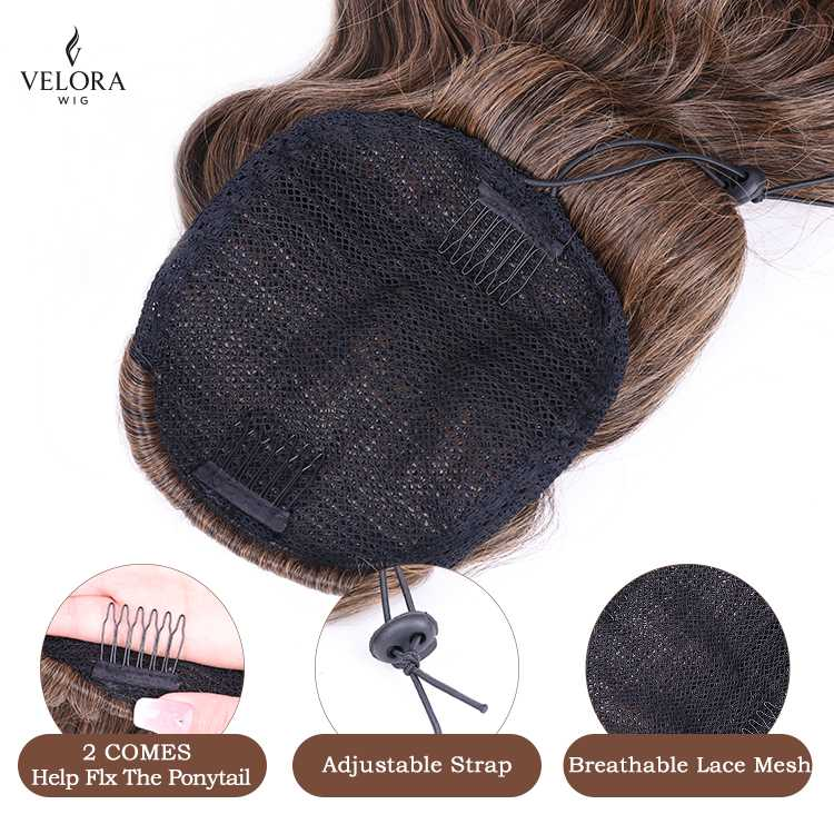 Loose Deep Water Wave Curly Ponytail Hair