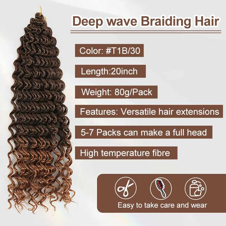 Ocean Wave Dark Brown Deep Wave Synthetic