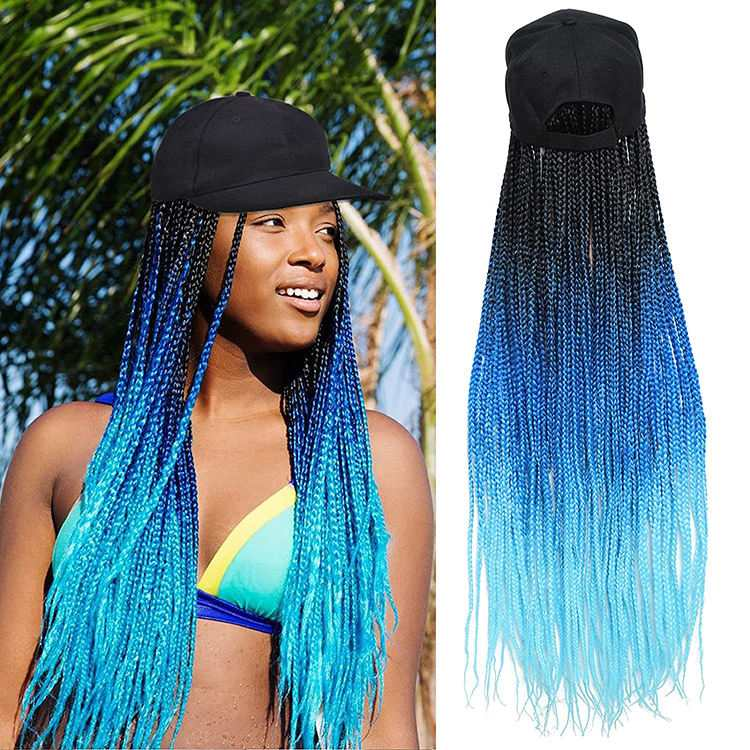 Ombre Rainbow Synthetic Crochet Hair