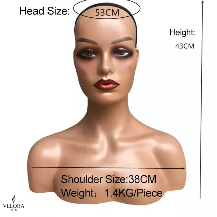 Professional Long Neck Female Realistic Mannequin Head