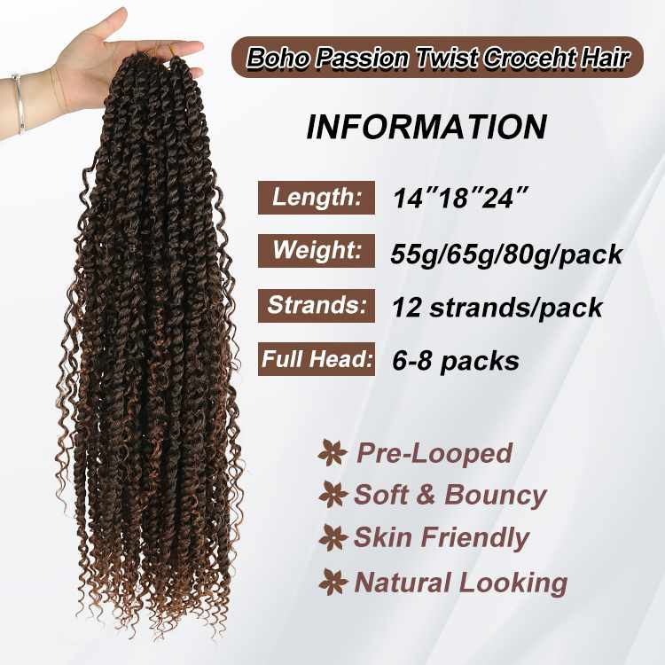 Synthetic Crochet Braiding Hair Extensions