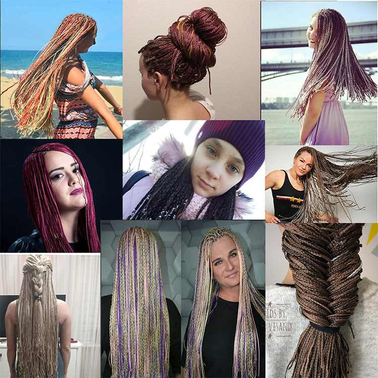 Synthetic Crochet Hair Knot Micro Zizi Braids