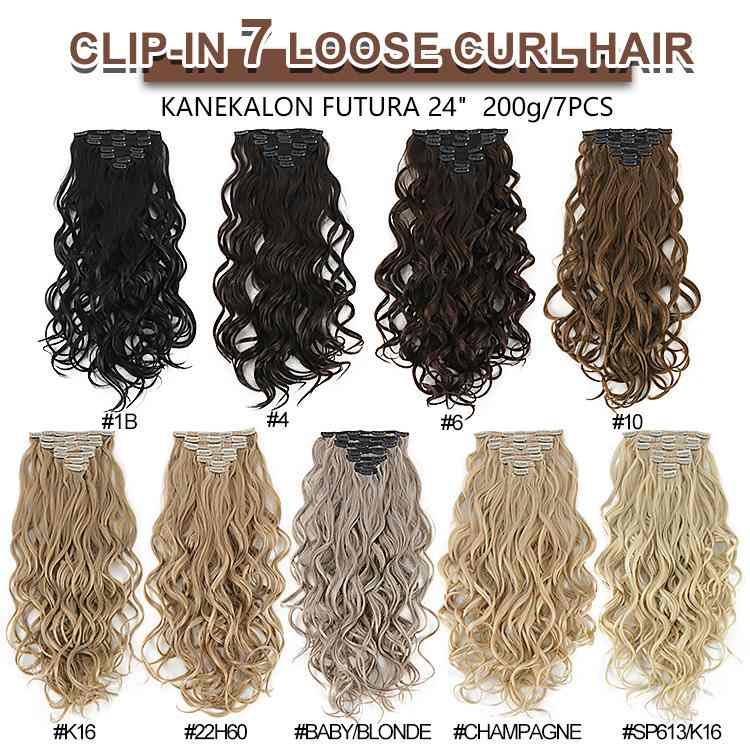 Synthetic Hair Extension Clip in