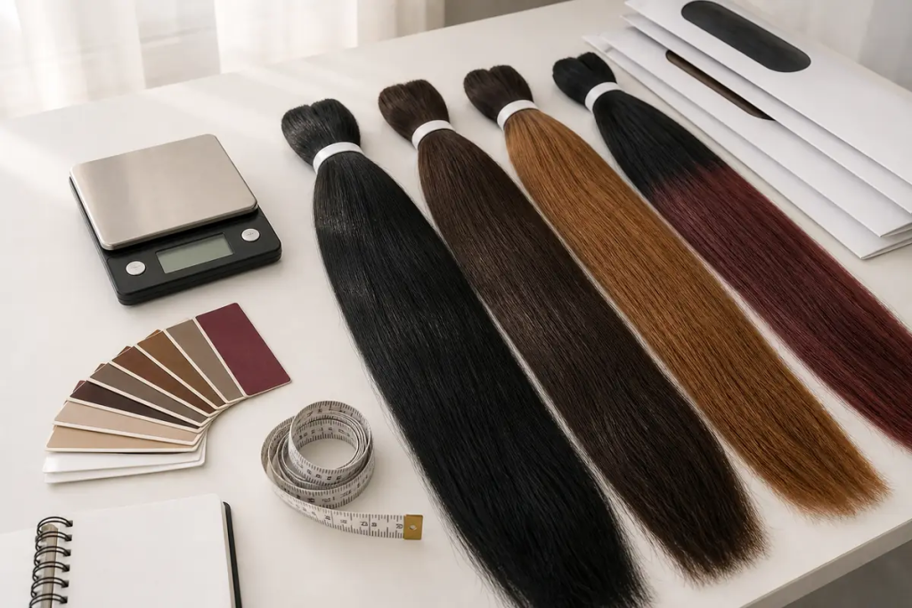 Wholesale braiding hair samples in different colors and textures